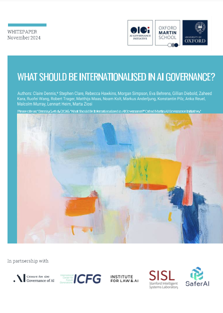 Image for What Should Be Internationalised in AI Governance?