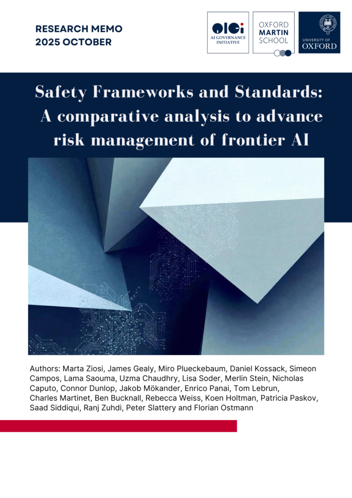 Image for Safety Frameworks and Standards:  A comparative analysis to advance risk management of frontier AI